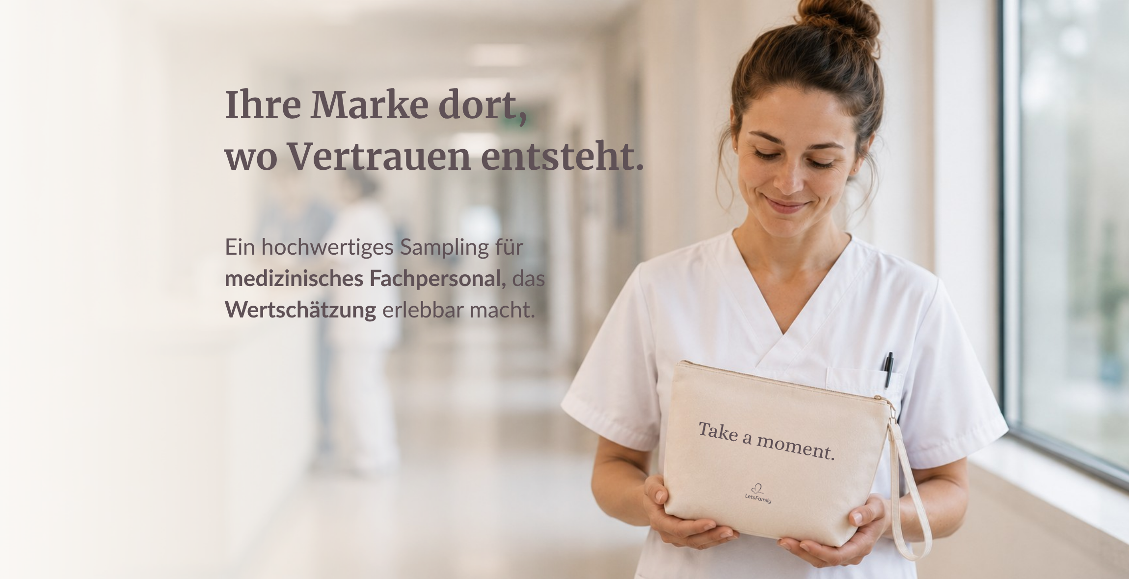 Mit «Take a moment.» direkt zu medizinischen Fachpersonen in der ganzen Schweiz